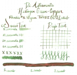 De Atramentis Pearlescent Heliogen Green-Copper - 45ml Bottled Ink -Office Supplies Shop WS DeAtramentis HeliogenGreen Copper