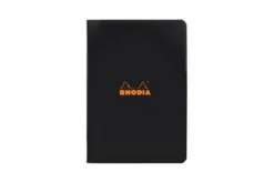 Rhodia Classic Side Staplebound A5 Notebook - Black, Lined